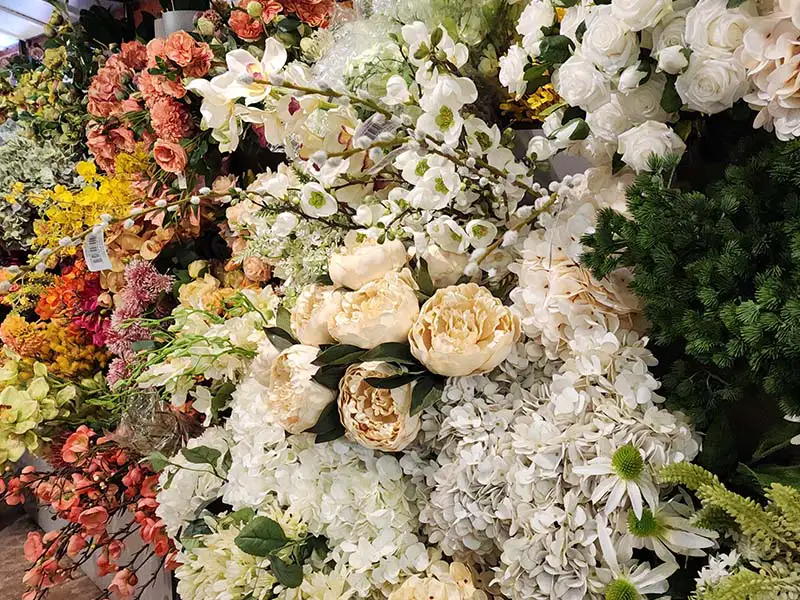 Find beautiful silk florals at Bountiful Acres.