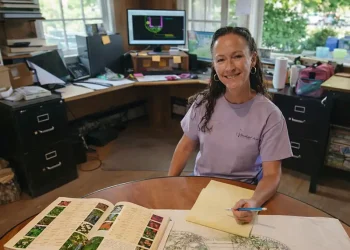 Landscape designer Melissa Eckhoff at Bountiful Acres Landscape designer Melissa Eckhoff at Bountiful Acres